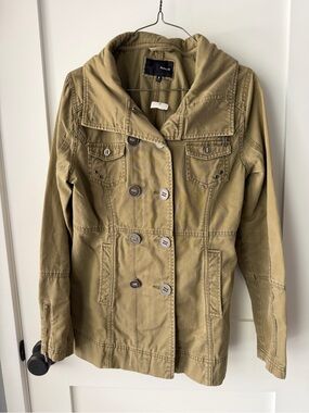 Hurley Olive Green Double-Breasted Coat